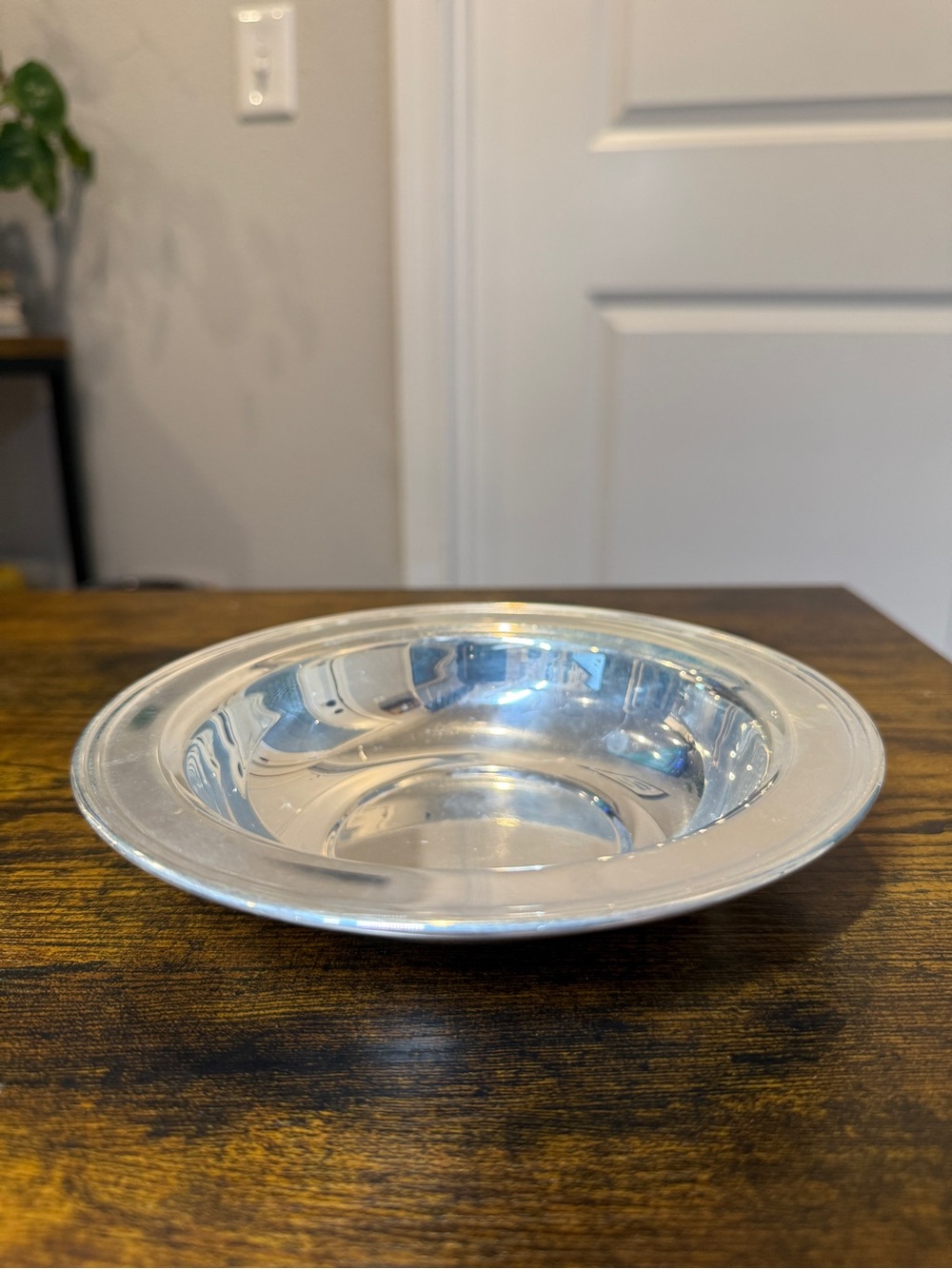 Vintage Sheridan Silverplate Serving Bowl Dish 7” Round Classic Silver Tableware
